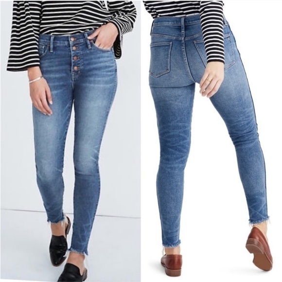 Madewell 10" High Rise Skinny Jeans Cordova‎ Wash - Picture 1 of 14